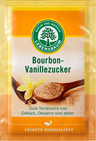 Zahar vanilat Bourbon bio, 4x8 g. LEBENSBAUM