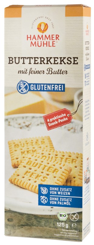 Biscuiti BIO cu unt fin, 125 g HAMMER MUHLE