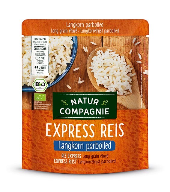 Orez BIO cu bob lung, prefiert, Express Reis, 250 g Natur Compagnie