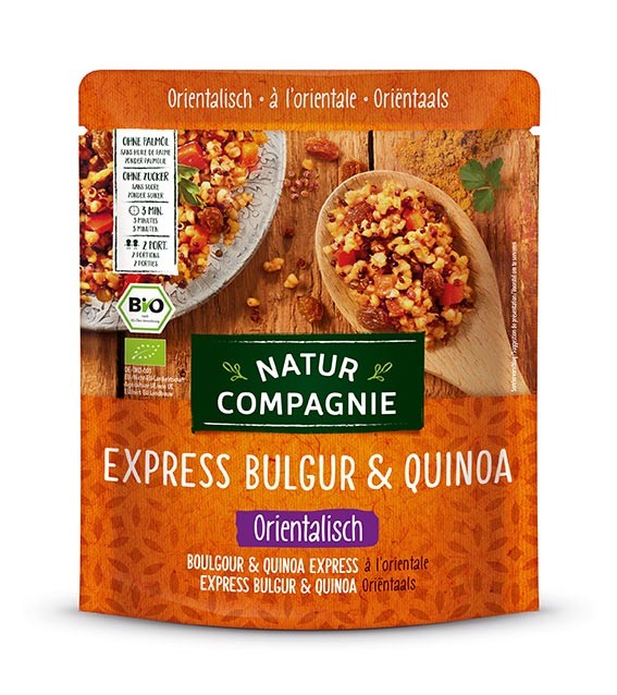 Mancare BIO de bulgur si quinoa în stil oriental, Express, 250 g Natur Compagnie