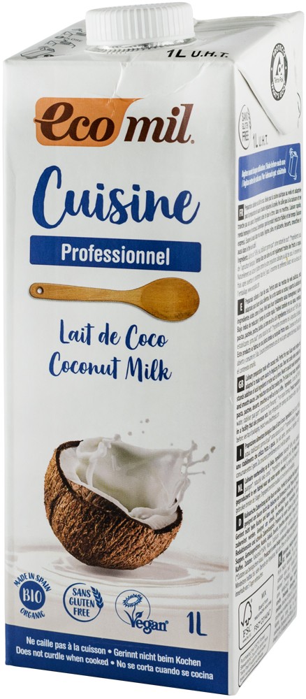 Crema vegetala BIO pentru gatit pe baza de cocos, 1000 ml ECOMIL CUISINE