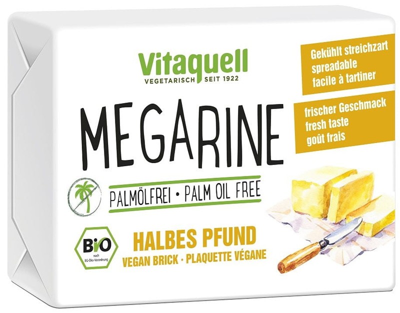 .Vitaquell Margarina vegetala VEGAN BLOCK, BIO 250 g