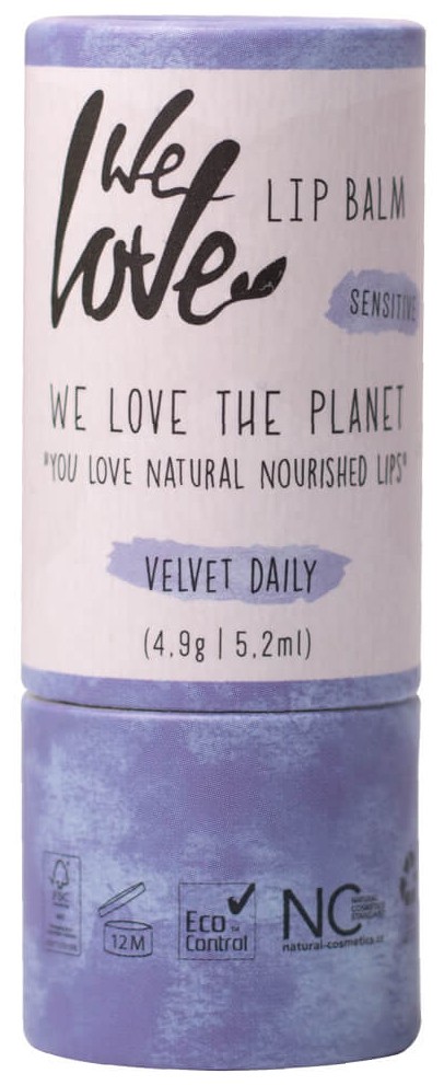 Balsam pentru buze Velvet Daily, 4,9 g /5,2 ml We Love The Planet