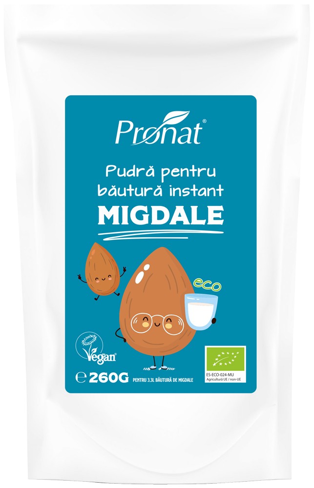 PUDRA BIO PENTRU BAUTURA INSTANT DE MIGDALE 260G