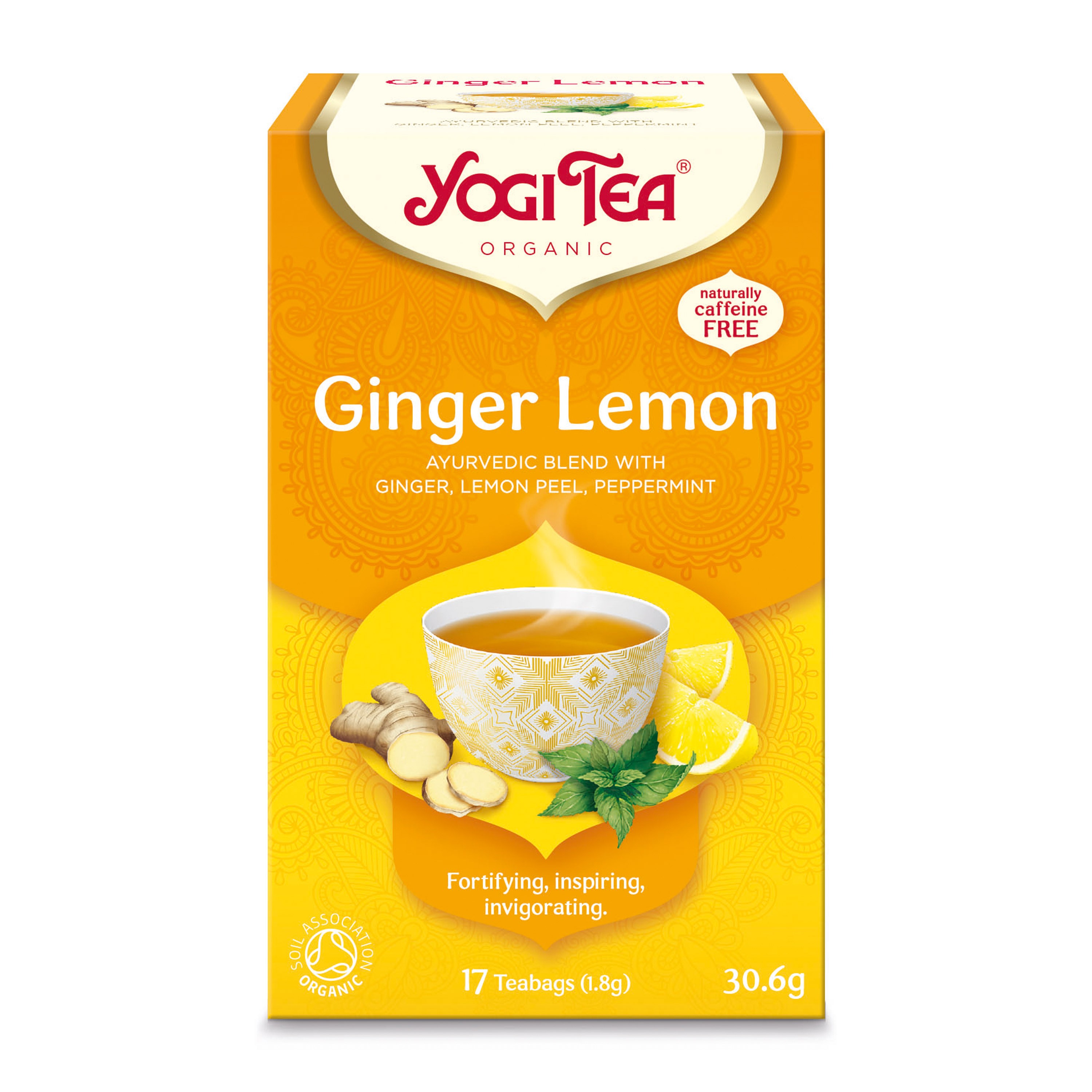 Ceai bio Ghimbir si Lamaie, 17 pliculete 30.6g Yogi Tea