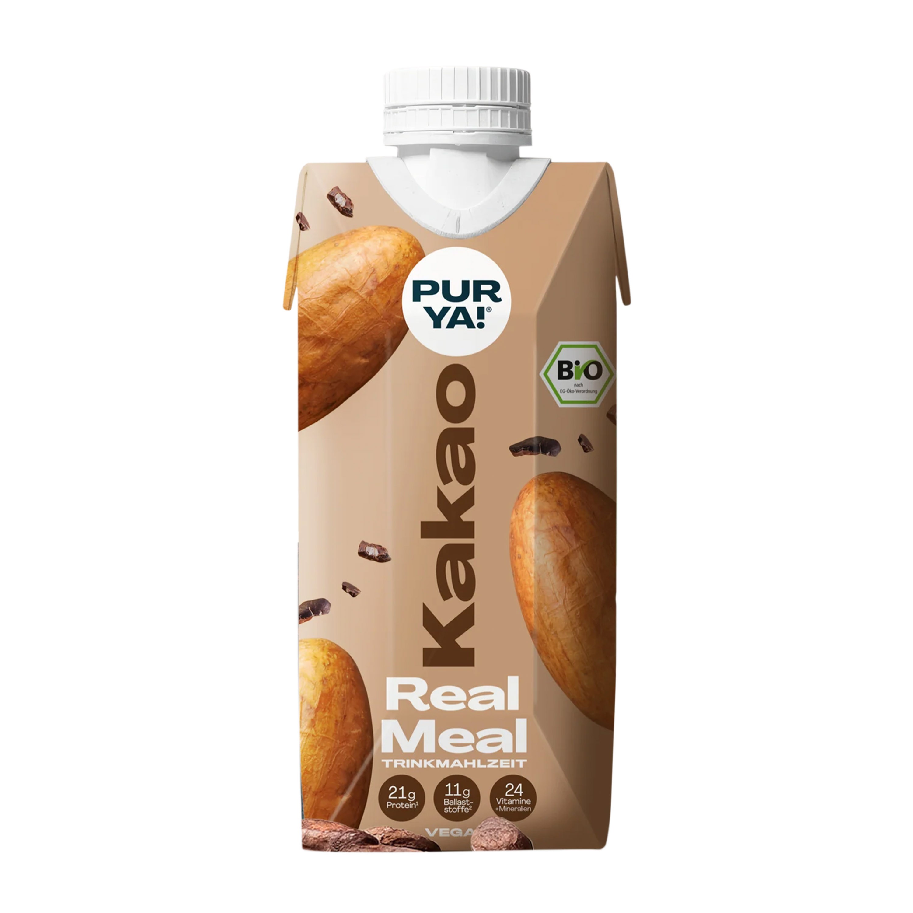 Pur Ya - Băutură ecologică bogată în proteine, cu aromă naturală de cacao, 500ml