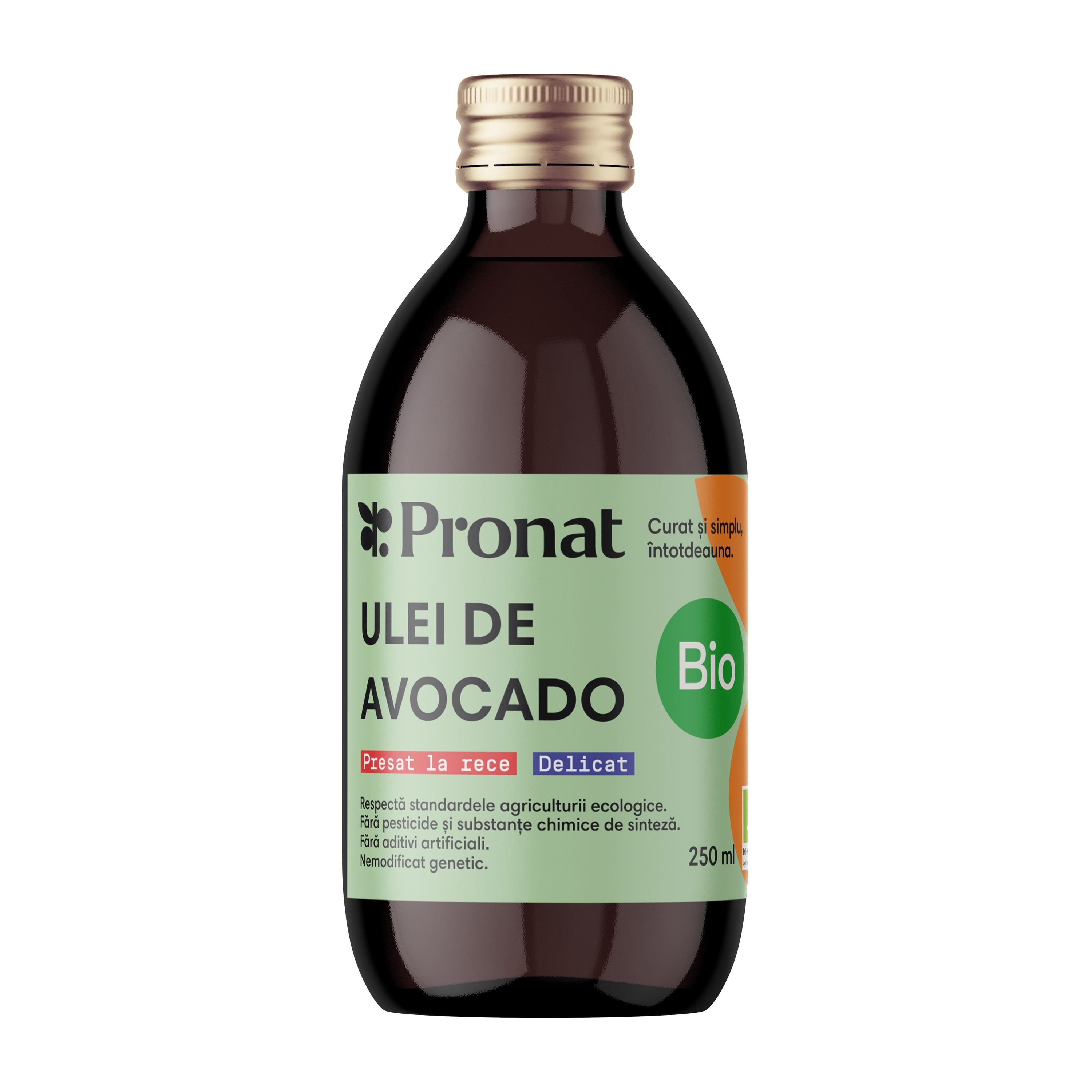 Ulei bio de avocado presat la rece, 250ml Pronat