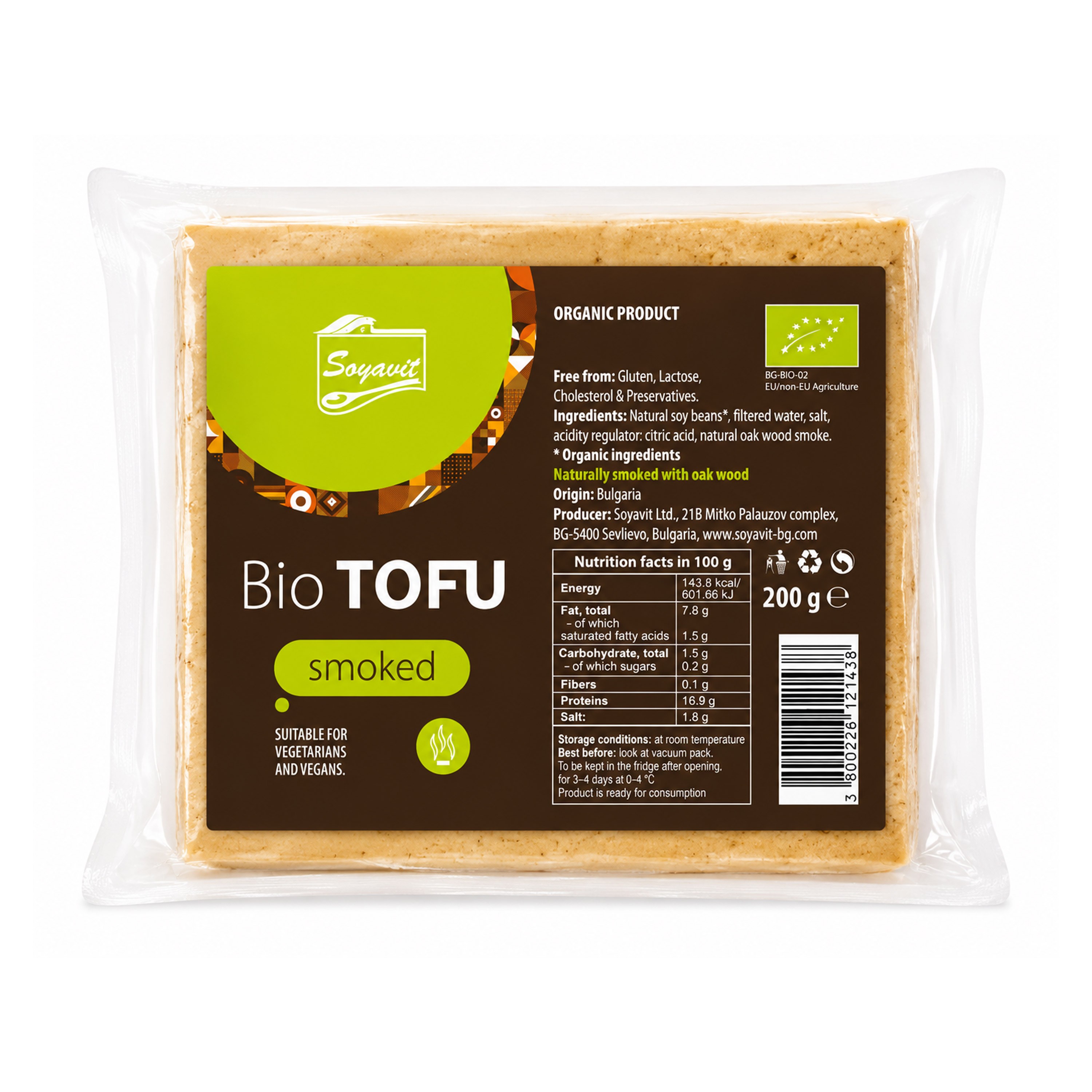 Tofu bio afumat, 200g Soyavit