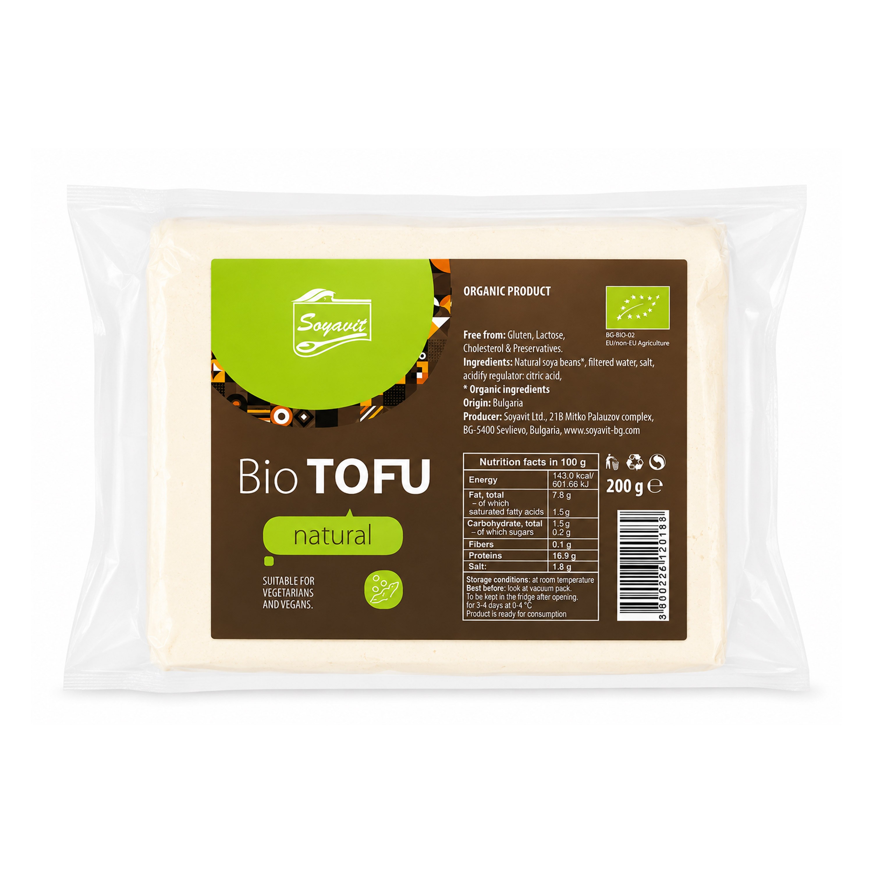 Tofu bio natur, 200g Soyavit