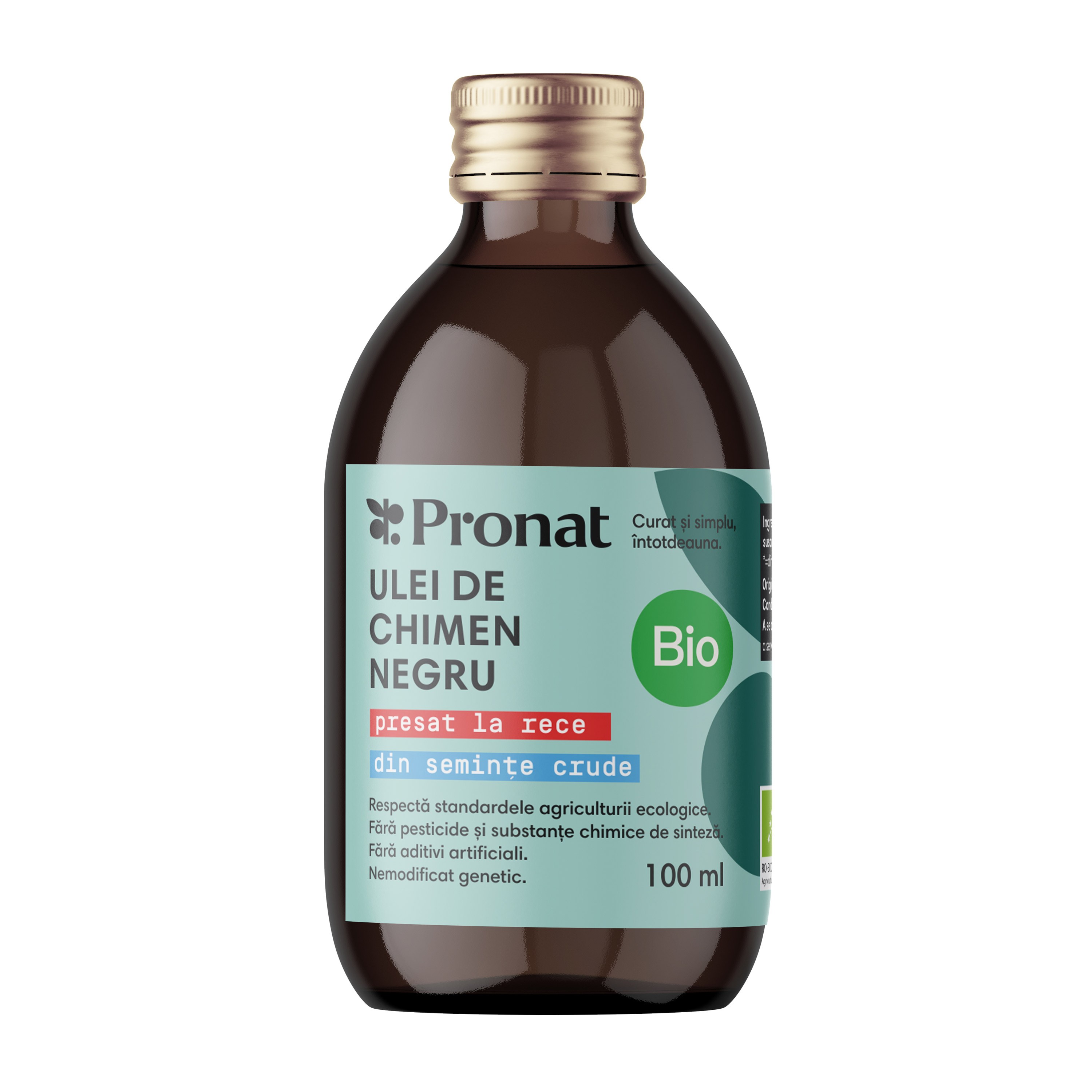 Ulei bio de chimen negru presat la rece, 100ml Pronat