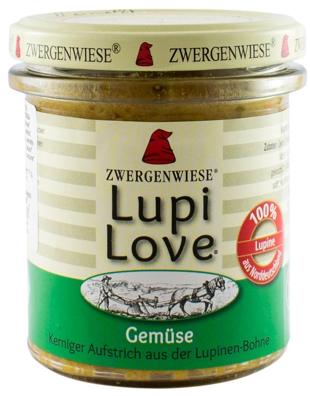 Lupi Love Crema tartinabila Bio vegetala din lupin cu legume, 165 g ZWERGENWIESE