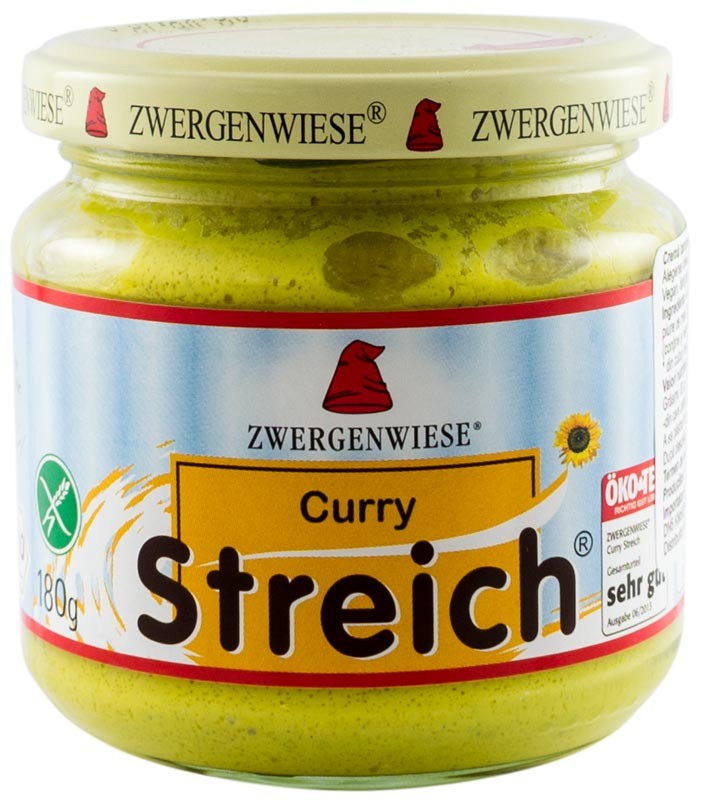 Crema tartinabila BIO vegetala Curry, 180 g ZWERGENWIESE