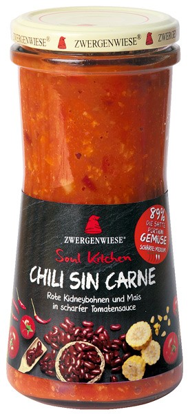 Soul Kitchen Chili bio fara carne, 420 ml ZWERGENWIESE