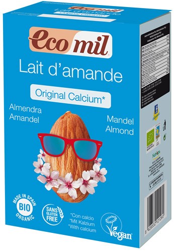 Pudra BIO instant pentru bautura de migdale original cu calciu, 800g Ecomil