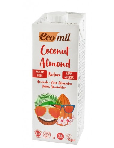 ECOMIL – Lapte de cocos cu migdale, bio, 1L   
