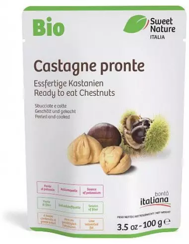 Sweet Nature Italia – Castane BIO decojite si fierte, gata de mancat, 100 g