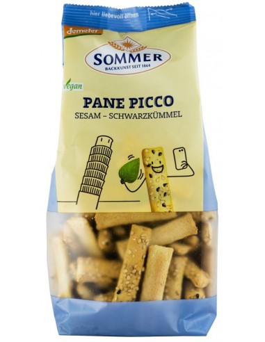 Sommer – Panne Picco – mini grisine bio cu susan si chimen negru, Demeter 150 gr