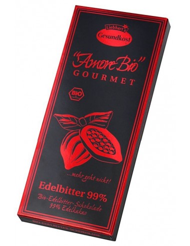 LIEBHART’S AMORE BIO – Ciocolată neagră, 99% cacao, 80 g