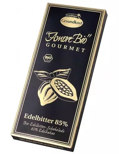 LIEBHART’S AMORE BIO – Ciocolată neagră, 85% cacao, 100 g