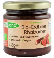 Frusano - Gem Bio de căpșuni și rubarbă, 235g