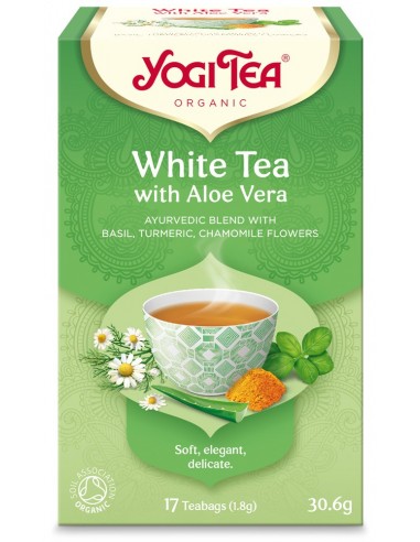 Ceai Bio Alb cu Aloe Vera - Yogi Tea, 30.6gr