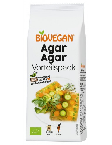 Agar agar gelifiant bio, 100g Biovegan