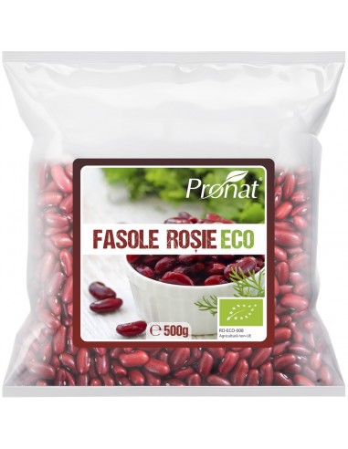 Fasole rosie bio, 500g Pronat