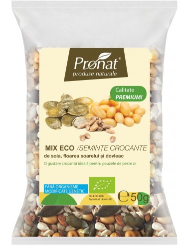 Mix Seminte bio crocante, 50g Pronat