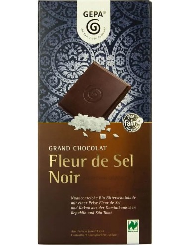 Ciocolata bio neagra Fleur de Sel...