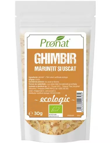 Ghimbir bio maruntit si uscat, 30g...