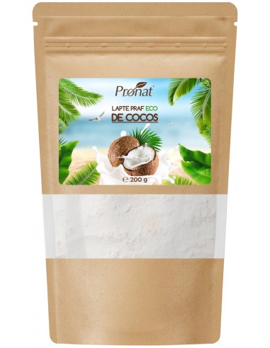 Lapte praf bio de cocos, 200g Pronat