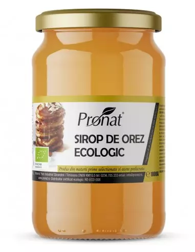 Sirop de orez bio, 1000g Pronat
