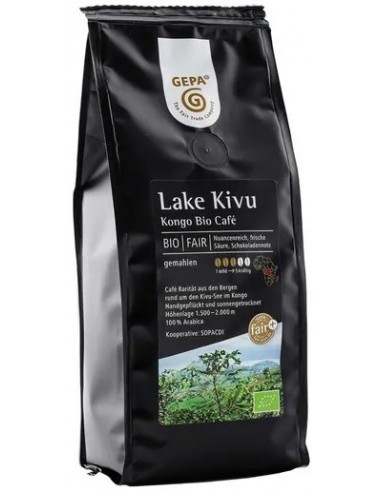Cafea bio macinata Lake Kivu, 250g Gepa