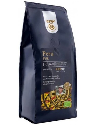 Cafea bio macinata Peru pur, 250 g Gepa