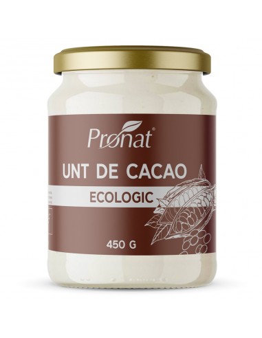 Unt de cacao bio, 450g Pronat