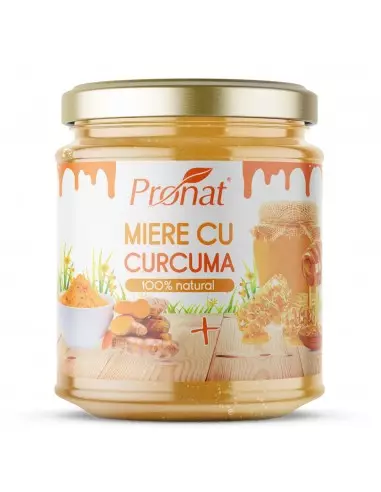 Miere cu curcuma, 220g Pronat