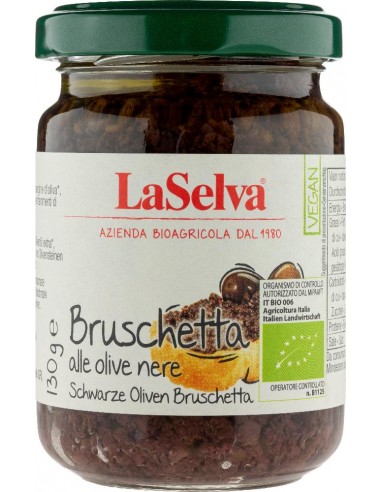 Bruschetta cu masline negre bio, 130g...