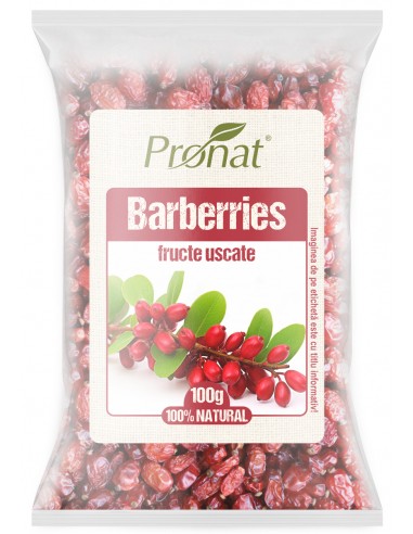 Barberries fructe uscate, 100g Pronat