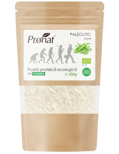 Pudra proteica bio de mazare, 200g...
