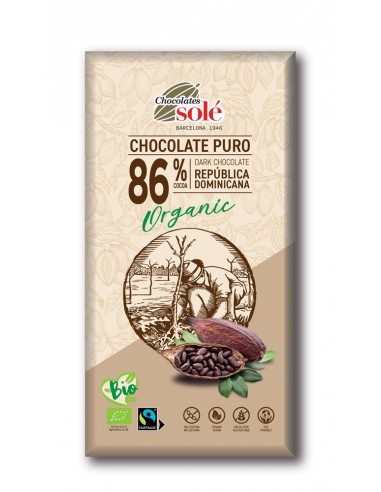 Ciocolata neagra bio 86% cacao, 100g...
