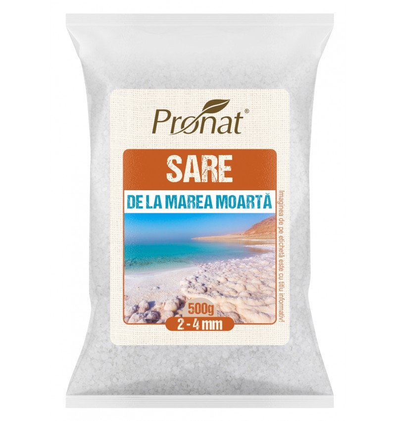 Sare de la Marea Moarta 2-4mm, 500g Pronat