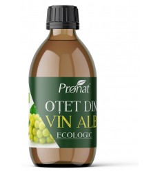 Otet bio din vin alb 12% aciditate, 250ml Pronat