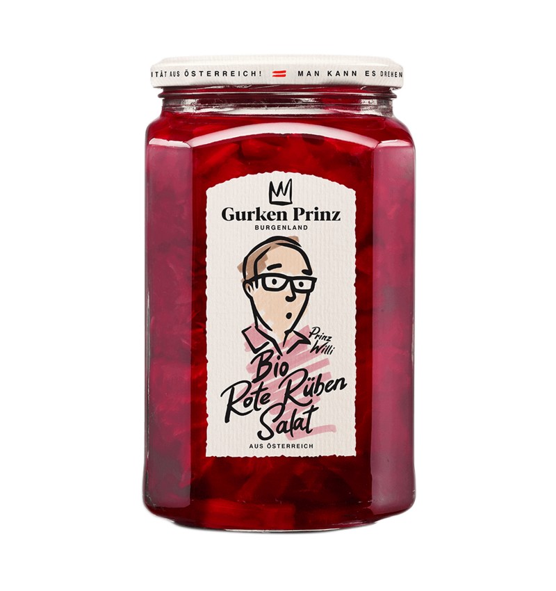 Salată bio de sfeclă roșie, 670g Gurken Prinz