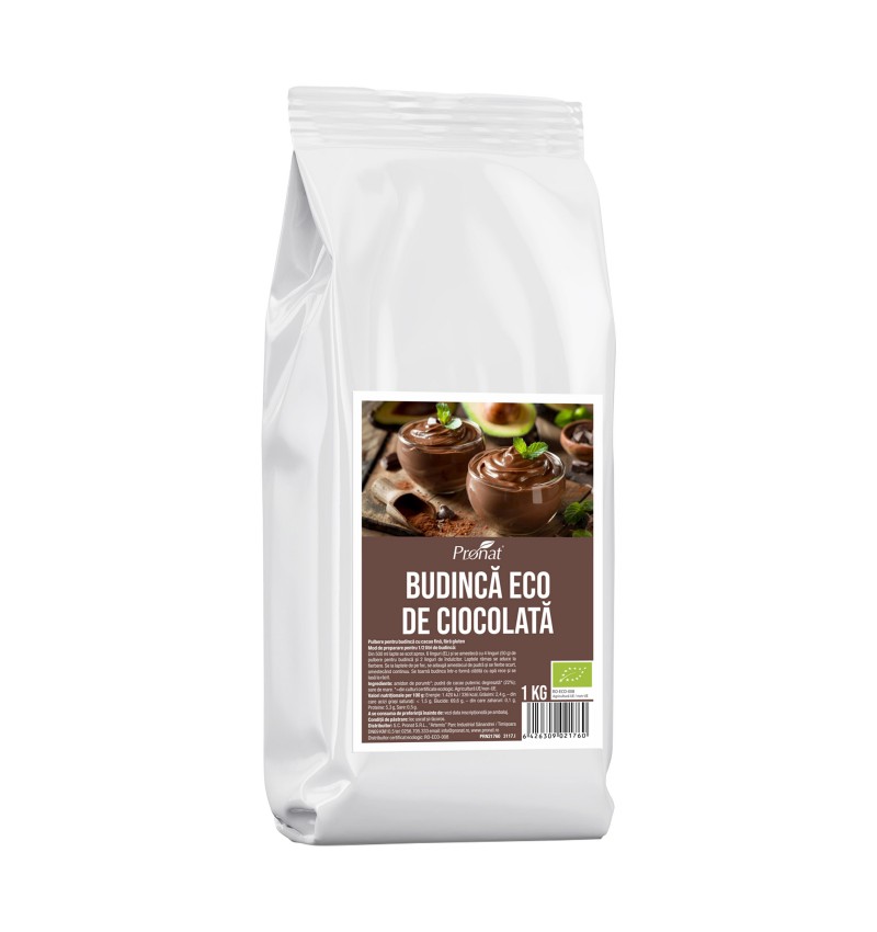 Budinca bio de ciocolata, 1kg Pronat