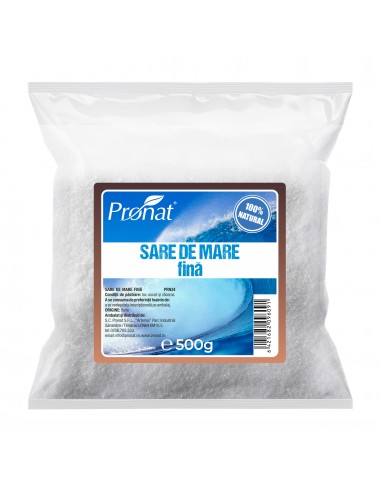 Sare de mare, fina, 500g Pronat