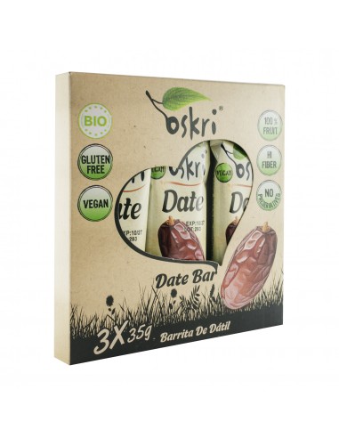 Batoane bio din curmale , 3x35g Oskri