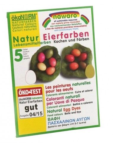 Culori pentru vopsit oua, din culori alimentare naturale Nawaro - 5 culori, 5x4 gr okoNORM 
