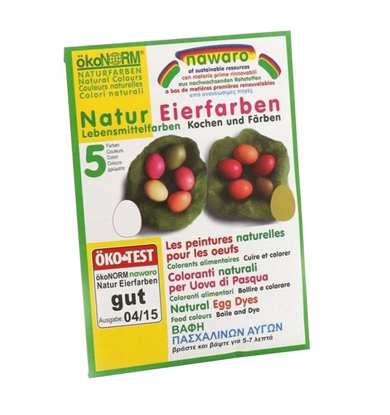 Vopsea naturala pentru oua - 5 culori x4g Okonorm