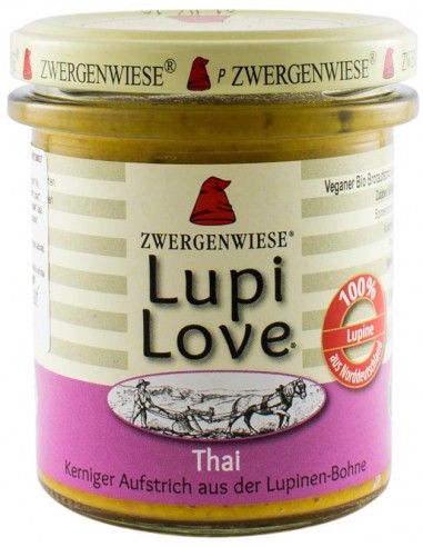 Lupi Love - Cremă tartinabilă Bio vegetală din lupin cu cocos și mirt lamâios - 165 g