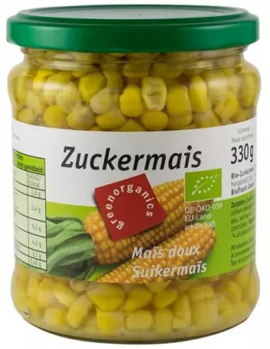 Green Organics - Porumb dulce Bio, 350g/230g